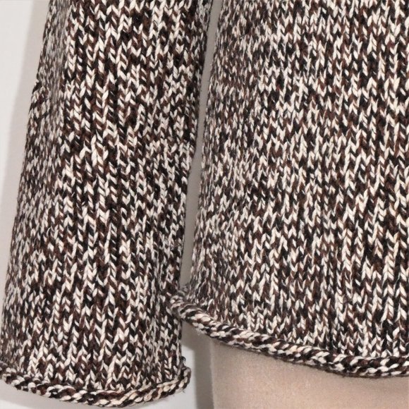 Jones New York Salt and Pepper Cotton Blend Knit Sweater Size L - Picture 6 of 8